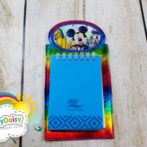 Mini Notebook holder – Mouse Blue/rainbow vinyl